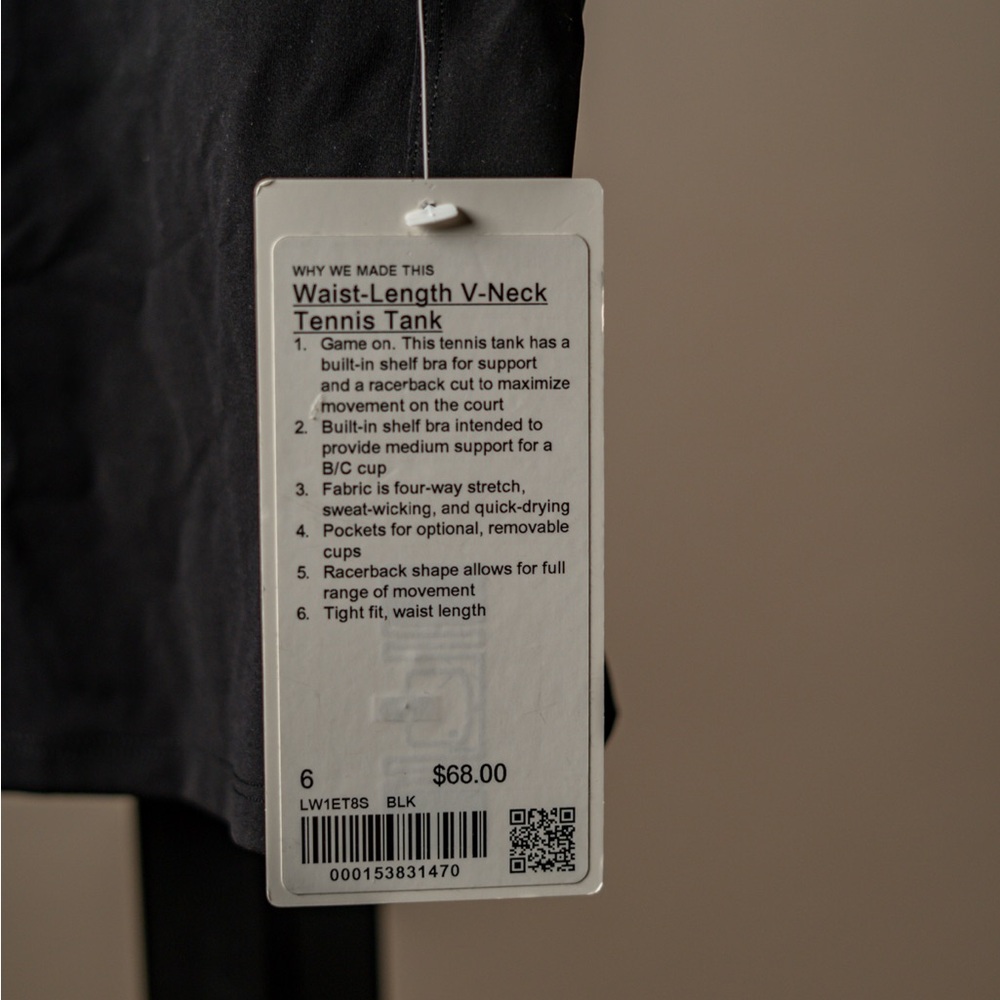 Lululemon Athletica Black Racerback Tank